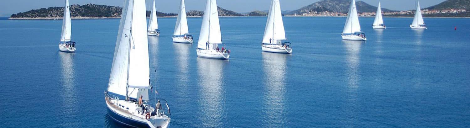 Fairwind Yacht Club boats sailing together off the Southern California coast